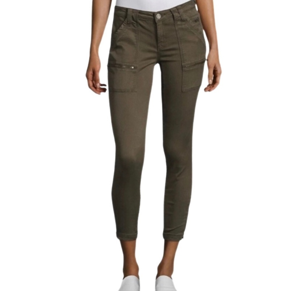 Joie Army Green Utility Cargo Low-Rise Park Skinny Pants Size 28